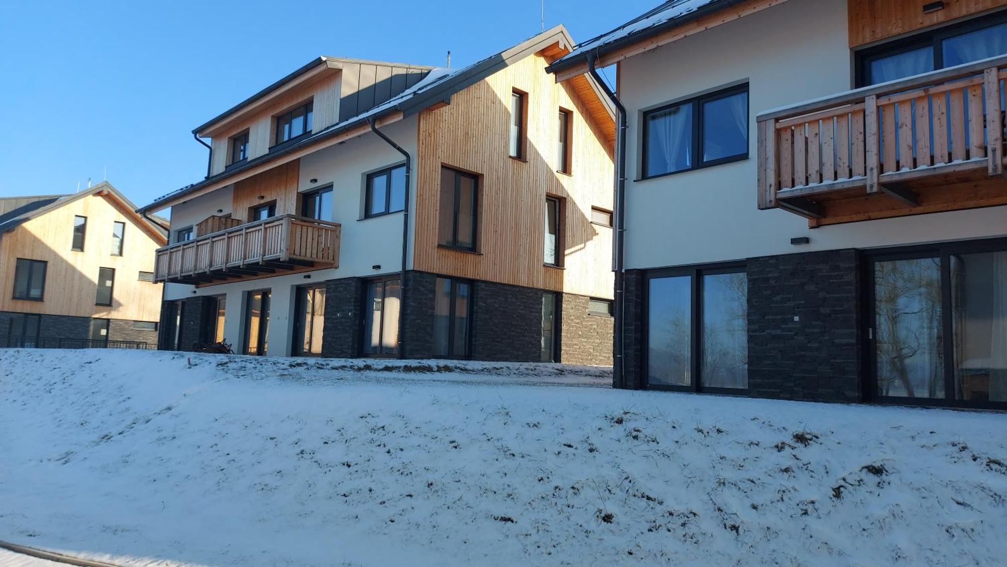 Lipno Apartments Bergmax, Ski Areal Lipno 16Min Dojezd - Resort Male Lipno S Terasou A Zahradkou, Parking Free Cerna v Posumavi Exterior photo